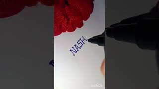 NASHRA  Name art by shifa ✍️art subscribe shortvideo trendingshorts [upl. by Nathanoj560]