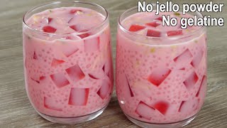 Refreshing Sago drinks recipe  Delicious Strawberry jelly drinks  Easy Tapioca dessert [upl. by Adnuhsar]