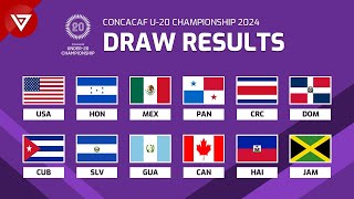 🔵 Draw Results CONCACAF U20 Championship 2024 Group Stage [upl. by Jerad]