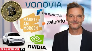 Märkte am Morgen Gold Silber Bitcoin Nvidia Tesla Vonovia Allianz HelloFresh Redcare [upl. by Niliram]