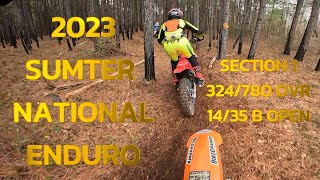 9469 2023 SUMTER NATIONAL ENDURO  SECTION 1 ROW 70  RACING DIRTBIKES THROUGH THE TREES [upl. by Kcirderf998]