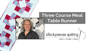 Make one today Three Course Meal Table Runner  Free Tutorial [upl. by Eniahs637]