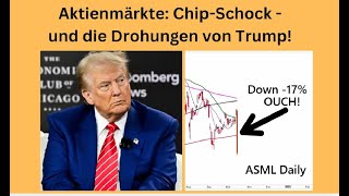 Aktienmärkte ChipSchock  und die Drohungen von Trump Videoausblick [upl. by Hime]