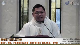 Homily Reflection of Rev Fr Ferdinand Antoine Bajao SVD [upl. by Acsecnarf225]