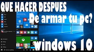 Que hacer después de armar un PC y como formatear e instalar windows 10 gratuitamente [upl. by Gilda263]