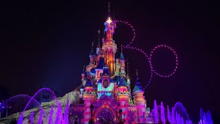 4K NEW Disney DLight  Full Show with 200 drones  Disneyland Paris 30th Anniversary 2022 [upl. by Aiynot]