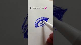 Drawing boys eyes 💞 art sketch boy drawing shorts fyp viral blowup eyes boys [upl. by Anglim663]