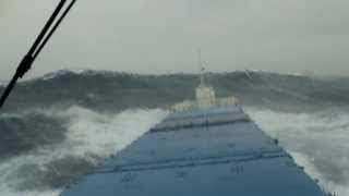 North sea Vessel in stormy weather [upl. by Cralg]