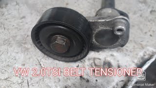 VW 20TSI CCTA DRIVE BELT TENSIONER AND BELT REPLACEMENT [upl. by Tracey]