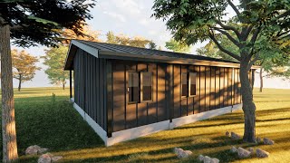 small house design using sheet metal walls [upl. by Nimajeb769]