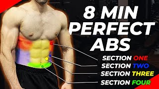 8 MIN PERFECT ABS WORKOUT NO EQUIPMENT [upl. by Annahc]