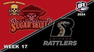 2024 IFL Football Highlights Week 17  Tucson Sugar Skulls at Arizona Rattlers [upl. by Constantino]