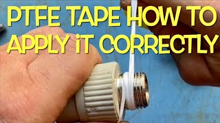 How to apply PTFE tape correctly [upl. by Chapland]