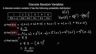 MeanVariance and Standard Deviation of the given probability distributionprobability distribution [upl. by Akenaj192]