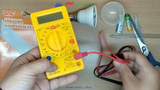 Digital Multimeter DT830B  Testing Batteries  LED Bulb [upl. by Ranilopa283]