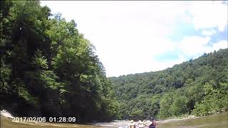 Ohiopyle rafting Dimple Rock at 5 ft [upl. by Dnar]