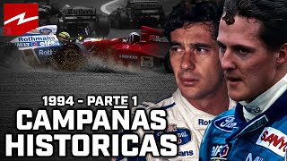 CAMPAÑAS HISTORICAS DE F1  TEMPORADA 1994 PARTE 1 [upl. by Skiba]