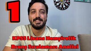 KPSS Lisans Hemşirelik Branş Sıralaması Analizi Bölüm 1 [upl. by Domeniga417]