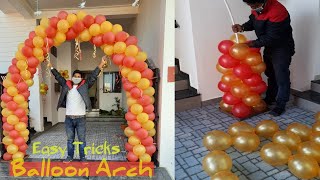 Balloon Arch Tutorial Balloon Gate Decoration Birthday Decoration joyfunballoons [upl. by Yttiy651]