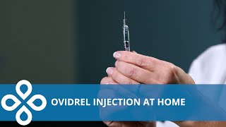 Ovidrel Injection Home Demonstration [upl. by Ahsinam]