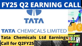 Tata Chemicals Ltd Earnings Call for Q2FY25  tatachemicalssharelatestnews q2result [upl. by Mcdonald]