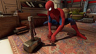 Marvels Avengers Game  Can SpiderMan Lift Thors Hammer [upl. by Grazia]