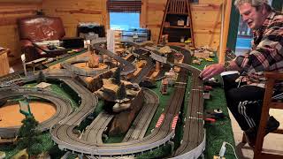 HO slot car track  AFX Giant Raceway  Run AFX cars [upl. by Celesta]