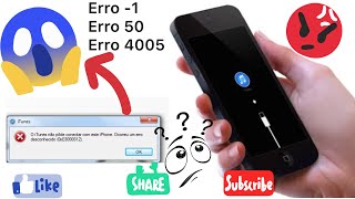 ERROS AO RESTAURAR O IPHONE  ERRO NO ITUNES  MEU IPHONE NÃO RESTAURA  IPHONE BLOQUEADO  ITUNES [upl. by Gosnell959]