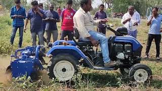 swaraj Code 12hp mini tractor డెమో రైతులకు చూపిస్తున్నా కంపెనీ వాళ్లు [upl. by Edmonds692]