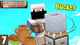 7 Most Hardest way to Make a Bucket Clay Bucket  SevTech Ages of the Sky  in Hindi [upl. by Montague]