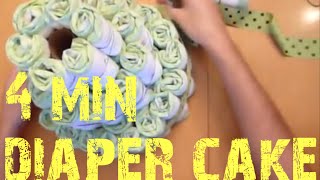 Cutest 3 Tier Diaper Cake In Under 4 Minutes [upl. by Htrow]