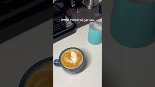 Espresso workflow and Flat White espresso tutorial cafe coffee asmr aesthetic shorts [upl. by Rew]