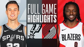 Trail Blazers vs San Antonio Spurs Full Game Highlights  Dec 29  NBA Regular Season 2023 [upl. by Thomey]