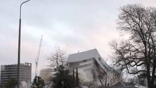 NewstalkZB Building Implosion 5th August 2012  Christchurch New Zealand [upl. by Bonnell331]