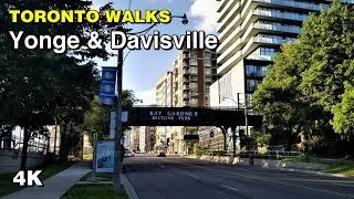 Toronto Walks  Yonge amp Davisville neighbourhood 4K [upl. by Zebulen881]