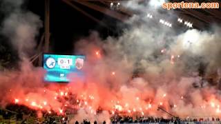 MOST FLARES AFTER A﻿ GOAL IN FOOTBALL HISTORY AEK FANS [upl. by Vally327]