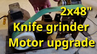 DIY 2x48 inch knifemaking belt grinder update [upl. by Ancelin]