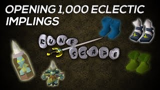 OSRS  Loot From Opening 1000 Eclectic Implings  Imps Medium Clue Loot [upl. by Davida123]