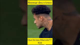 Neymar revida Marcelo Neymar revenge against Marcelo futebol neymar neymarjr psg realmadrid [upl. by Lavine283]