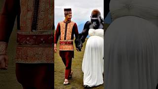 Gorilla Wearing Wedding Dress Causes Stir In Village nature animals explore happy love funny [upl. by Nitnerb255]