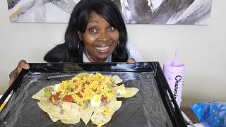 Taco BellChipotle WHO Homemade Loaded Nachos 😋 Mukbang [upl. by Stephania]