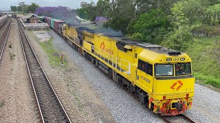 Aurizon ACD6052 amp ACD6055 with 2BM1 at East Maitland  291024 [upl. by Aridaj]