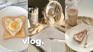 Study vlog 🍞studying at cafè 6am morning routine skincare what i eat aesthetic notes ft Fotor [upl. by Peddada]