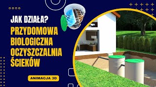 Jak działa przydomowa biologiczna oczyszczalnia ścieków  animacja 3d [upl. by Sitoiyanap]