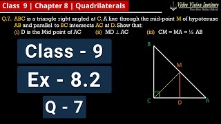 Class 9 Maths Exercise 82  Q 7 🌟 Quadrilaterals 🌟 NCERT CBSE 🎯 [upl. by Drofkcor]