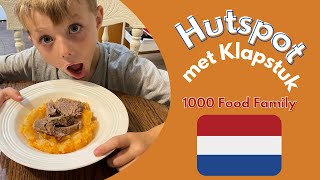 🇳🇱 American Kids Try Hutspot met Klapstuk  Food 171 of 1000 [upl. by Naynek485]