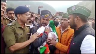 Rajouri EncounterMartyred Lance Naik Sanjay Bishts Brother Inconsolable As He Embraces The Tiranga [upl. by Talanian510]