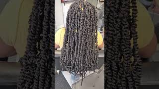 Passion Twist on 4C Natural Hair edmontonbraider [upl. by Lativa]