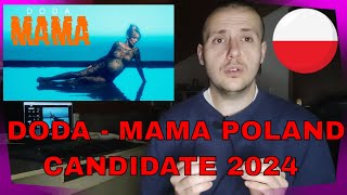 Doda  Mama  Eurovision Poland candidate 2024  reaction [upl. by Neerom652]