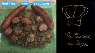 recette des lentilles aux saucisses facile et rapide [upl. by Cudlip]